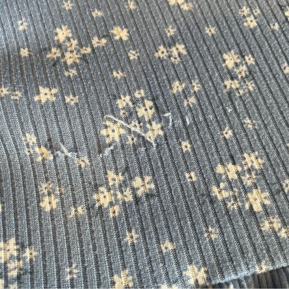 JESSICA SIMPSON Blue White Ditsy Floral Bow Flutter Sleeve Mini Babydoll Dress S - Picture 13 of 14